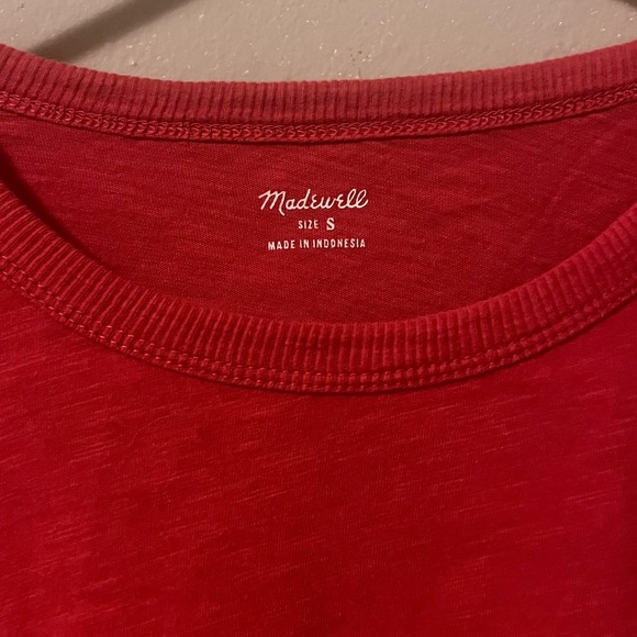 🍭 3/$10 Madewell • red whisper cotton crewneck tshirt - Picture 5 of 8